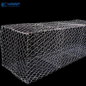 China Anticorrosive Hexagonal Galvanized 3mm Woven Gabion Baskets Wall on sale