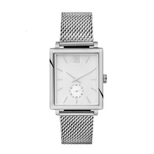 Buy cheap Square silverstainless steel japanese 1L45 quartz waterproof watch custom from wholesalers