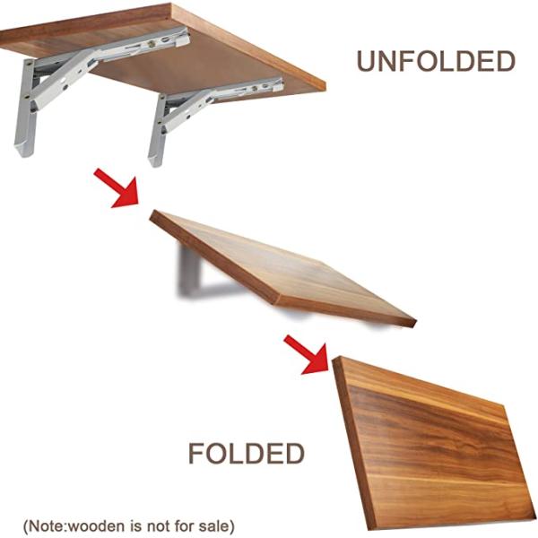 Customized Wall Mount Support for Undermount Sinks Spring Stainless Steel Fold Bracket