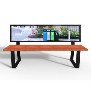China Wooden Advertising Bench Waterproof For Outdoor Garden Park on sale