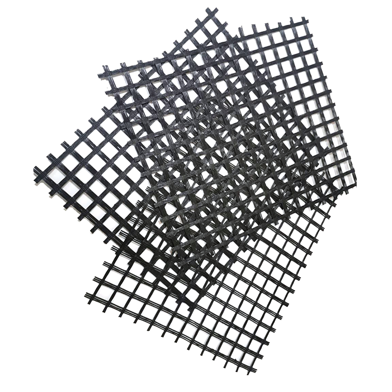 High Tensile Strength UV Resistance Roll 3.95x100M Uniaxial Woven Polyester Geogrid Reinforced Steep Slope