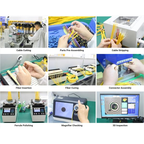 LC UPC Duplex OM3 LSZH Aqua Jacket Armored Optical Fiber Patch Cord