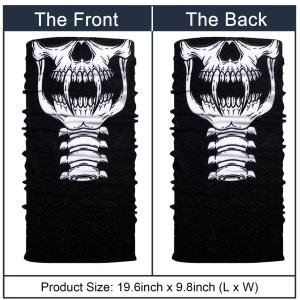 Women Outfit Print Headbands Skeleton Neck Tube Bandanas