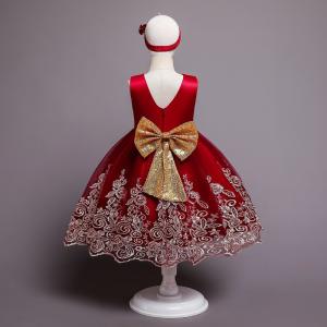 Red Lace Party Children'S Dress Clothing