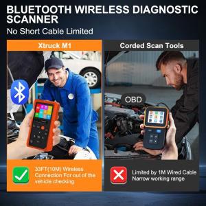 Xtruck 819 OBDII Diagnostic Scanner with 9 Major Protocols Support 2.8-inch IPS