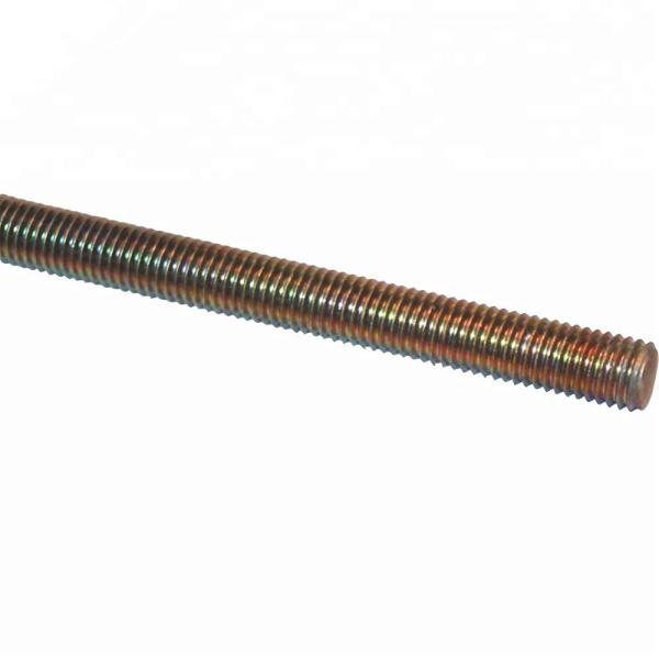 Left Hand High Holding Power Stainless Steel All Thread Rod Yellow Surface Easy