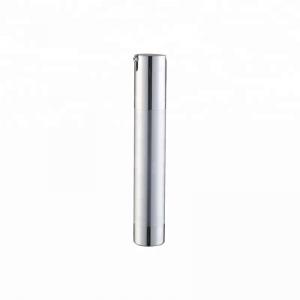 China Portable Airless Cosmetic Bottles Aluminum Shell With Flat Pressure Pump on sale