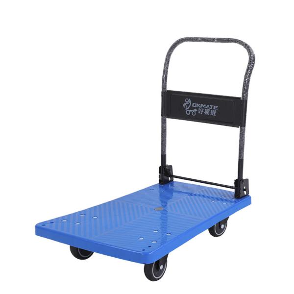 Durable 330KG Compact Foldable Cart Trolley Feet Folding System Polyurethane