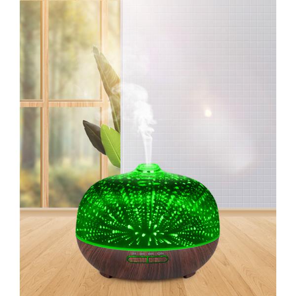 Indoor 3D Glass 6H 300ml Aroma Diffuser Ultrasonic Humidifier
