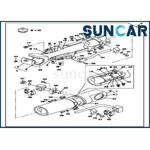 Repair Kits LZ007100 Bucket Cylinder Seal Kit Fits CX800B CX800 CASE Heavy