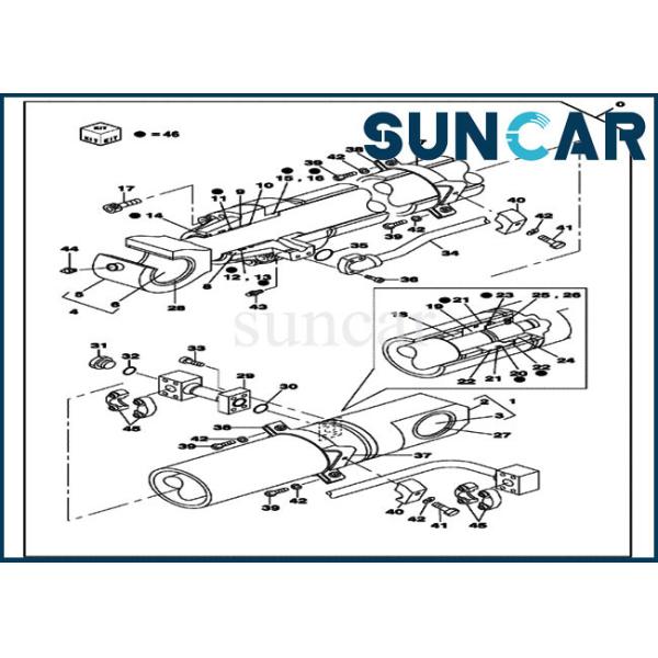 Repair Kits LZ007100 Bucket Cylinder Seal Kit Fits CX800B CX800 CASE Heavy
