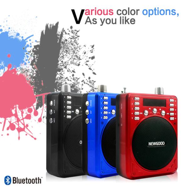 Buy 2018 new fashionable Portable Bluetooth Recorder Speaker with FM radio blue black red available at wholesale prices