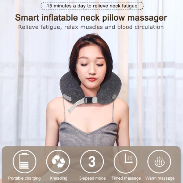1400mAh Wireless Inflatable Neck Cervical Collar 5V 1A For Fatigue Relief