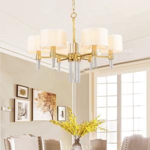 E14 Light Source White Gold Modern Pendant Light for Bedroom