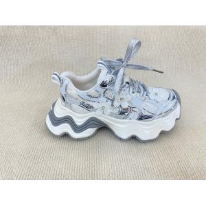 Heightening Silver Casual Sneakers Thick Bottom Soft Comfortable Trainers