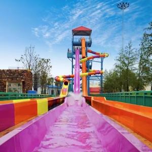 China Aqua Park Summer Water Games Play Equipment Big Fiberglass Slide on sale