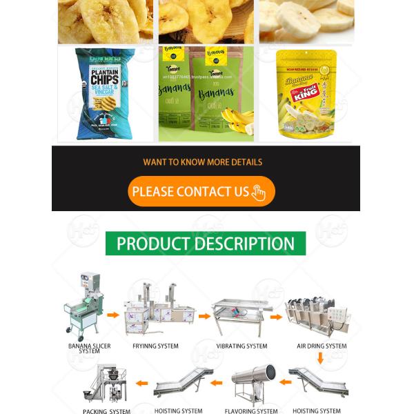 Plantain Chips Making Machine Automatic Apple Banana Processing Plant