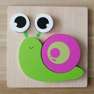 Wooden Cartoon Animal 3D Puzzle Children Early Education Cognitive