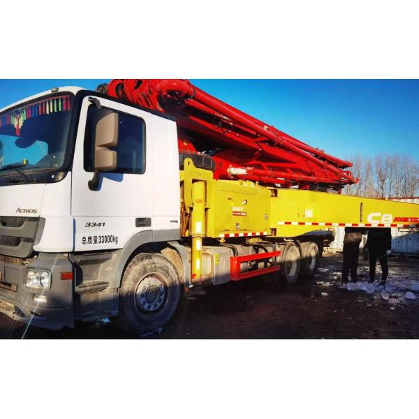 Sany Heavy Industry 49m Concrete Pump Truck with Benz Chassis and Semi-Dry Shotcrete Direct Seller in 2020