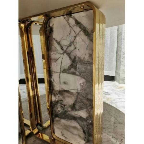 Polished Arabescato White Italian Marble Slab for Modern Wall and Round Dining Table