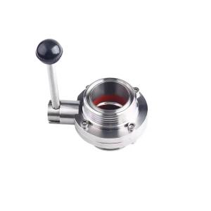 304 316 316L Weld Clamped Thread Butterfly Valve Manual DIN 3A SMS WZ Stainless