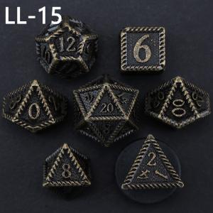 DND metal dice, Dragon and Dungeon polyhedral RPG dice, 7 tabletop game dragon