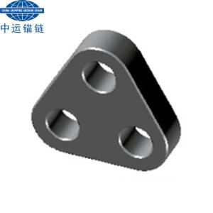 SWL 17T~600T Black Painted Mooring System Standard Triplates