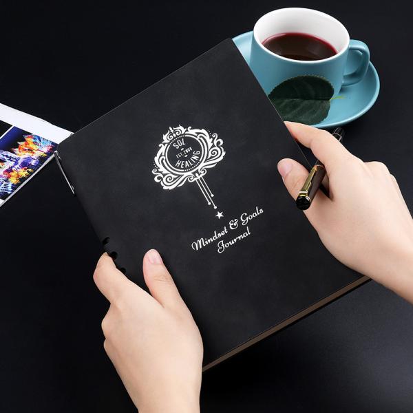 Custom Logo Hardcover Business Notebook with PU Leather Cover and 100 Sheets Notepad