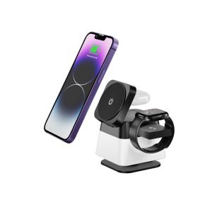 4-in-1 Rotational Wireless Charging Station with RGB Light
