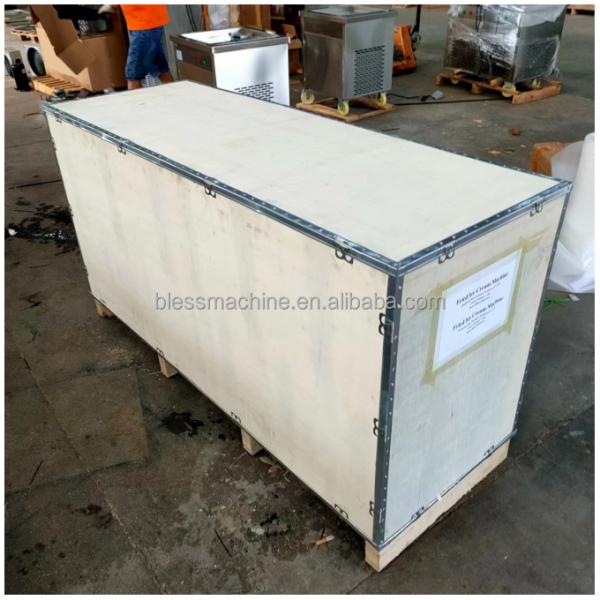 Fried Ice Cream Machine with 480mm Pan Size and 1650*560*780mm Dimensions