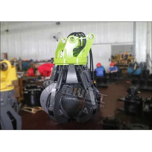 Non Rotating Orange Peel Grapple , EC210 EC240 Excavator Grab Attachment Long Life
