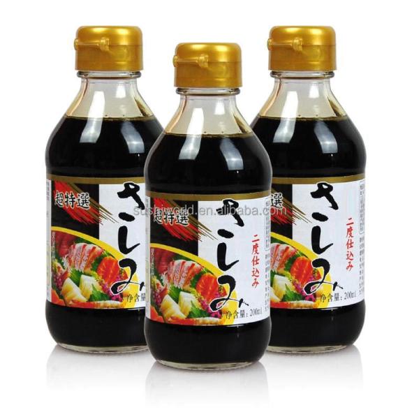 100% Purity Dark Soy Sauce Mini Sushi Fish Shape Sachet OEM 2.6ml 4ml 8ml 15ml 200ml
