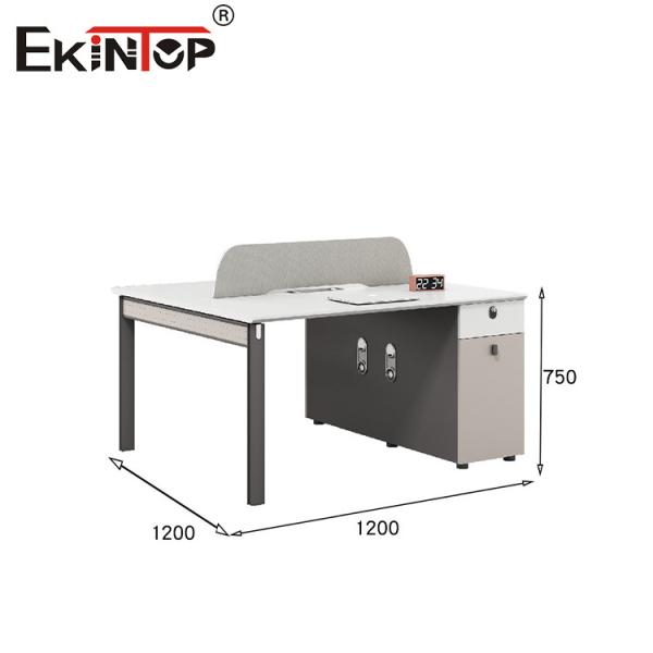 Modern Style Workstation With Screen Divider Metal Legs Manufacturer Direct