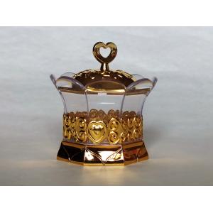 Arabia Exquisite Imitation metal base Louhua Eight flowers Sugar bowl