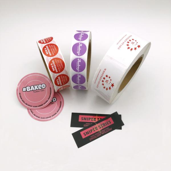 Custom Printed Logo Labels for Packaging Vinyl Waterproof Sticker Printing Roll Label Round Stickers
