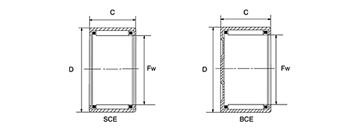SCE1010 Inch Needle Roller Bearings Gcr15 Drawn Cup Needle Bearings SCE Series