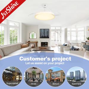 Acrylic Blades Invisible Ceiling Fan With Light / DC Motor Energy Saving