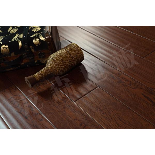 Buy handscraped white oak engineered wood flooring with brown stained at wholesale prices