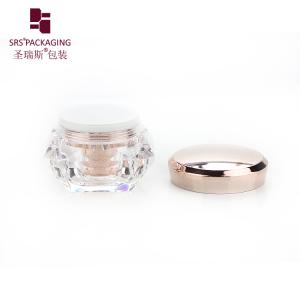 J060C diamond shape acrylic shiny jar luxury cosmetic container