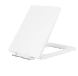 Rectangular Slow-Close Plastic Toilet Seat Cover With Strength Fixing And Soft