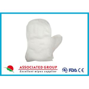 China Ultrasonic Arc Wet Washing Glove with Thumb / No Rinse Wet washing Glove Bath Wipes for Cleaning on sale