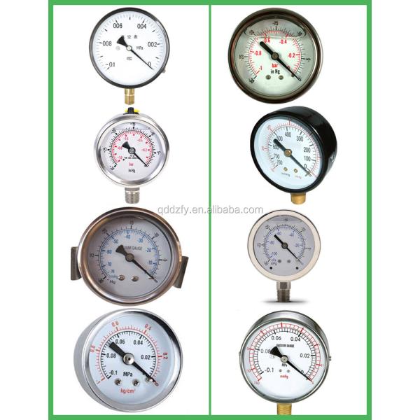 OEM Negative Air Pressure Gauge Manometer Bourdon Pressure Gauge Meter