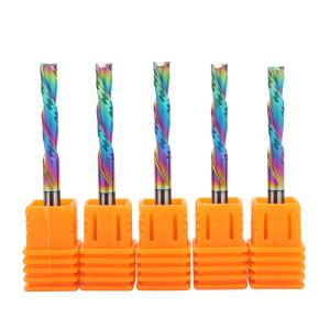 China YINGBA Endmill Carbide Hrc55 2 Flute Down Cut Spiral End Mill Custom Cutting Tool Cnc End Mill Cnc End Mill Router Bits for Wood on sale