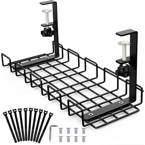 Buy Metal Wire Cable Holder for Desks Clamp Mount System for Under Desk Cord Organizer at wholesale prices