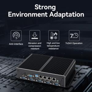 Intel Series Fanless Industrial Mini Computer 4 Gigabit Ethernet LAN 6COM