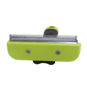 Green Dog Deshedding Tool Sustainable Self Cleaning Cat Brush