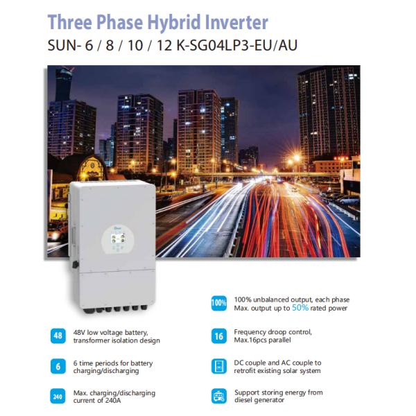 Deye Three Phase Hybrid Inverter 8KW In Stock Deye Hybrid Inverter 8000w Deye PV Inverter