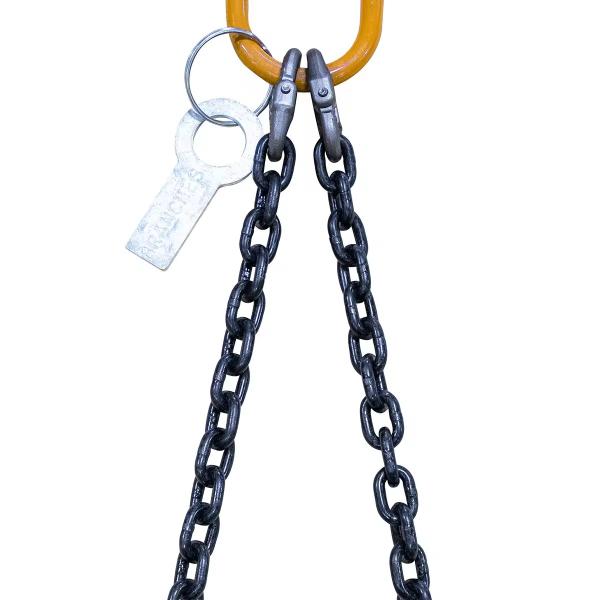 40 Ton Load Capacity 20Mn2 Chain Lifting Chain Sling With Master Link 12M Long Double Leg