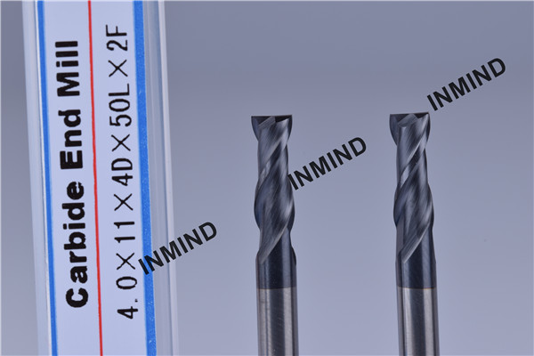 Upto HRC50 AlTiN Coating , 4mm Square carbide end mill cutter 2 Flute , Carbide