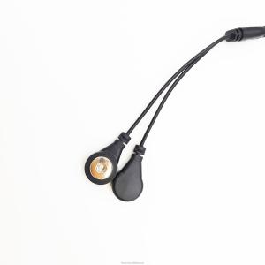 30cm ECG Medical Cables 2 Lead 4.0mm Electrode Snaps To RP SMA Female Right